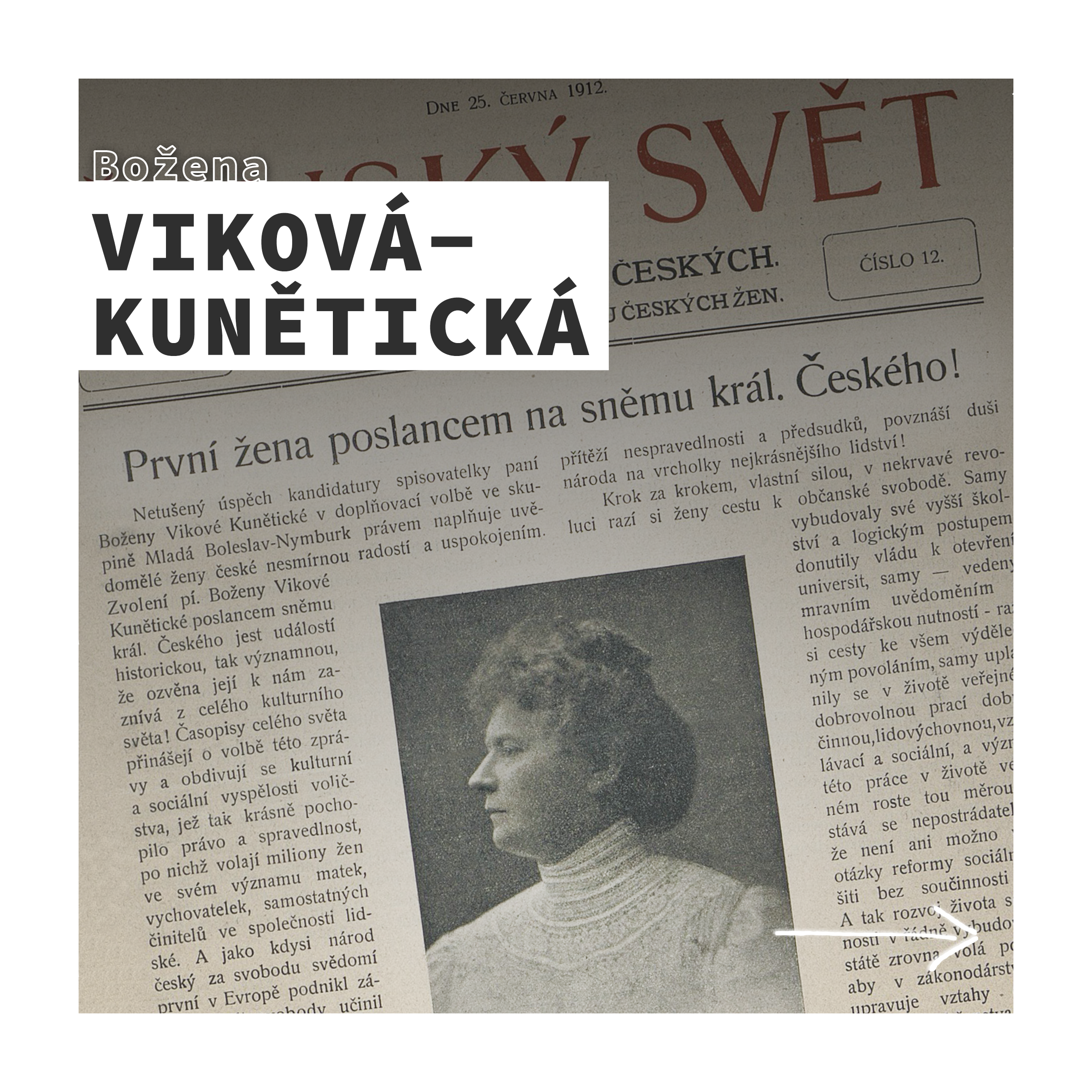 Božena Viková-Kunětická: První žena-poslanec